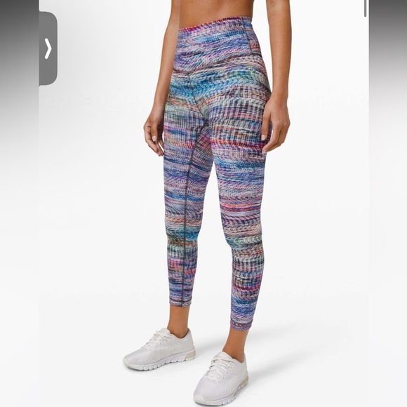 Lululemon Wunder Train High-Rise Legging Digital Oasis White Multi - Picture 1 of 7